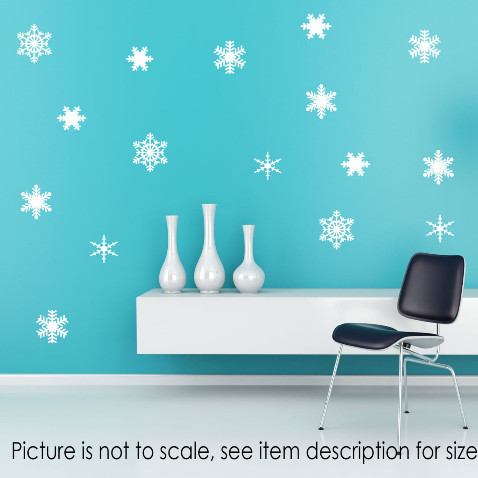 28 X Snowflake Wall Stickers Christmas Wall Decals Christmas Etsy