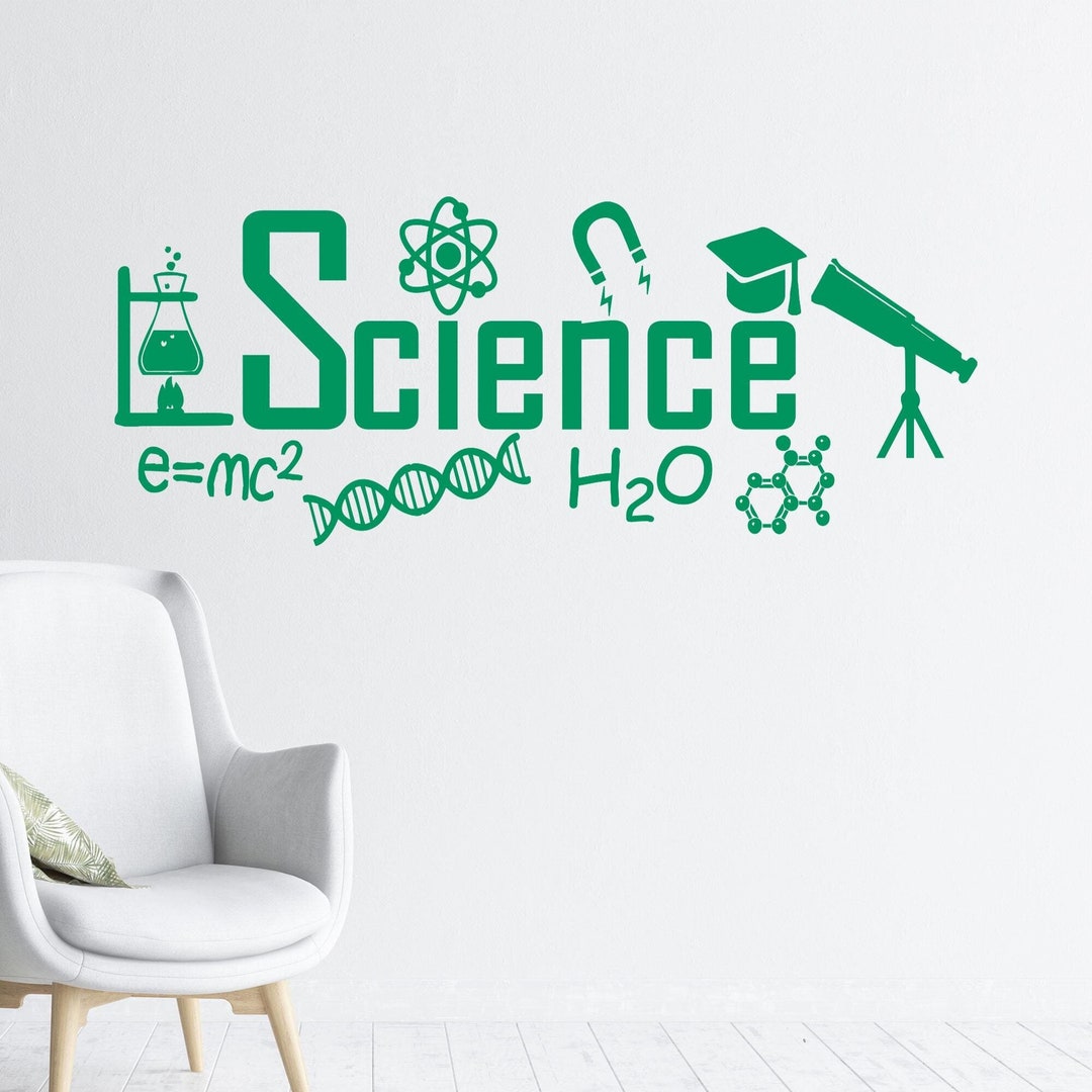 Science Vinyl Wall Stickers, Science Symbols Wall Decals, Equations ...
