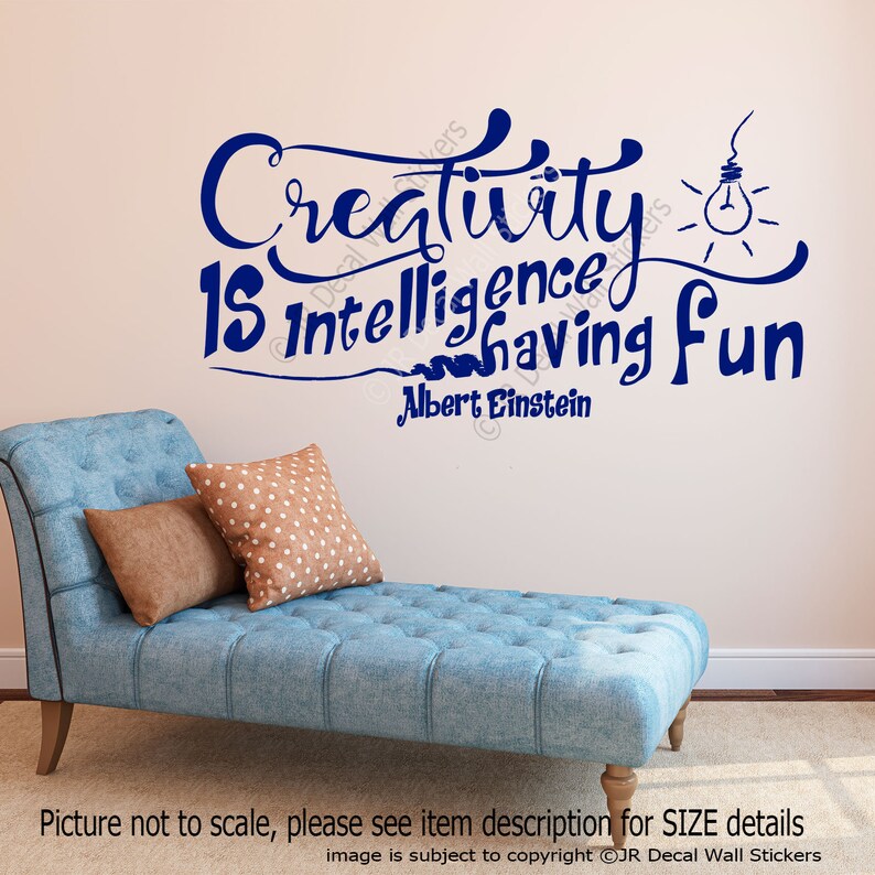 Creativity Is Intelligence Having Fun Albert Einstein Etsy