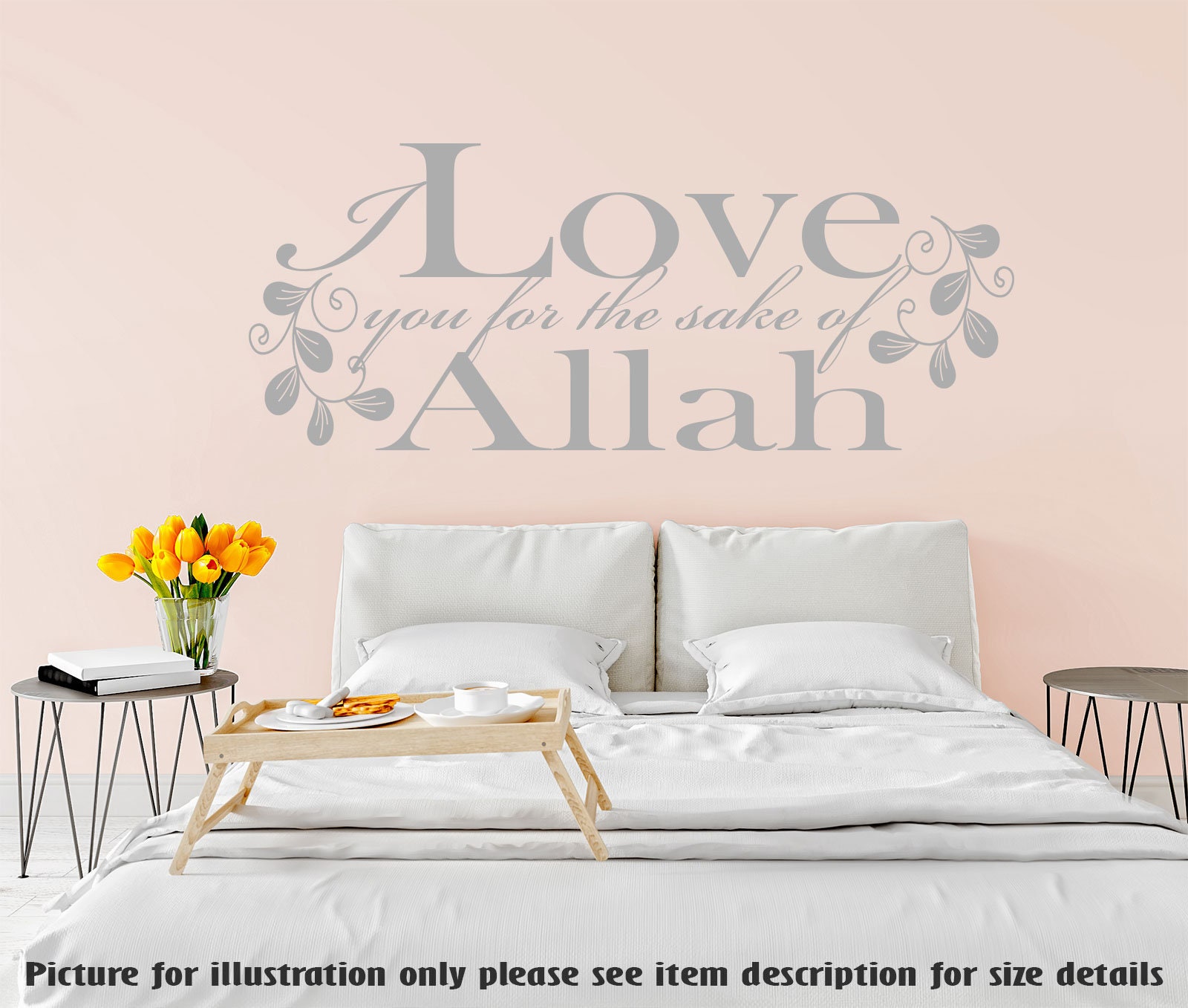 I Love you for the sake of Allah Islamic Romantic Quote Etsy
