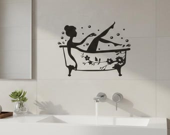 My Time Bathroom Wall Decals Removable Vinyl Stickers, Shower Bubbles Decor