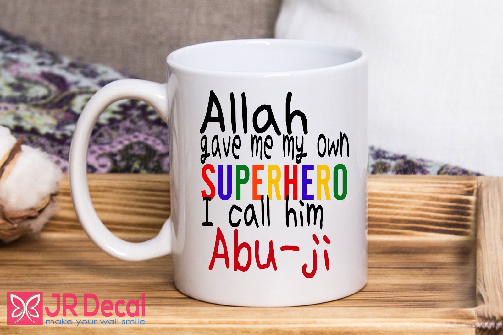 Personalized Islamic Superhero Father Mug, Muslim Gift - Etsy