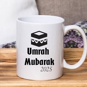 Umrah Mubarak Gifts, Islamic Mugs, Umrah gift, Coffee mugs, Islamic gifts, Islamic Personalised mugs gift, Mecca - Kaba - Pilgrims