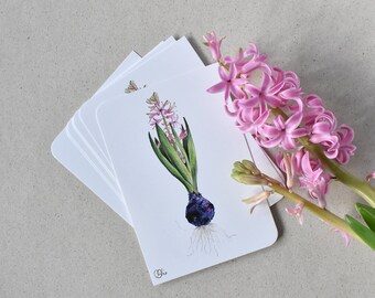 Hyacinth Flower Card Etsy