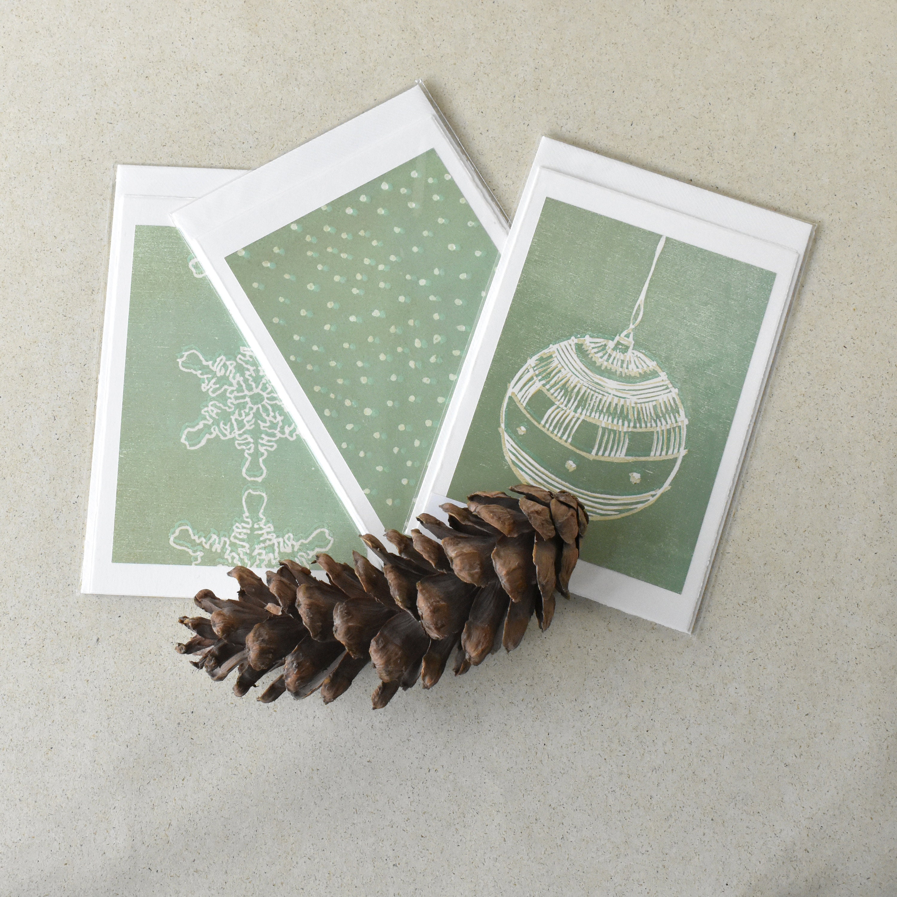 Weihnachtskarten im Set Schneeflocken Eiskristalle Etsy