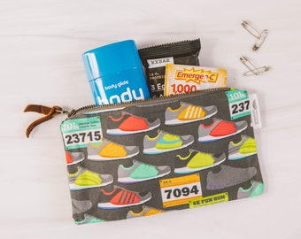 Running shoes and bib number water resistant  bag