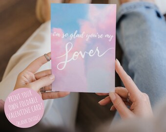 Taylor Swift Lover Printable Valentine Card | Instant Download Valentine Card