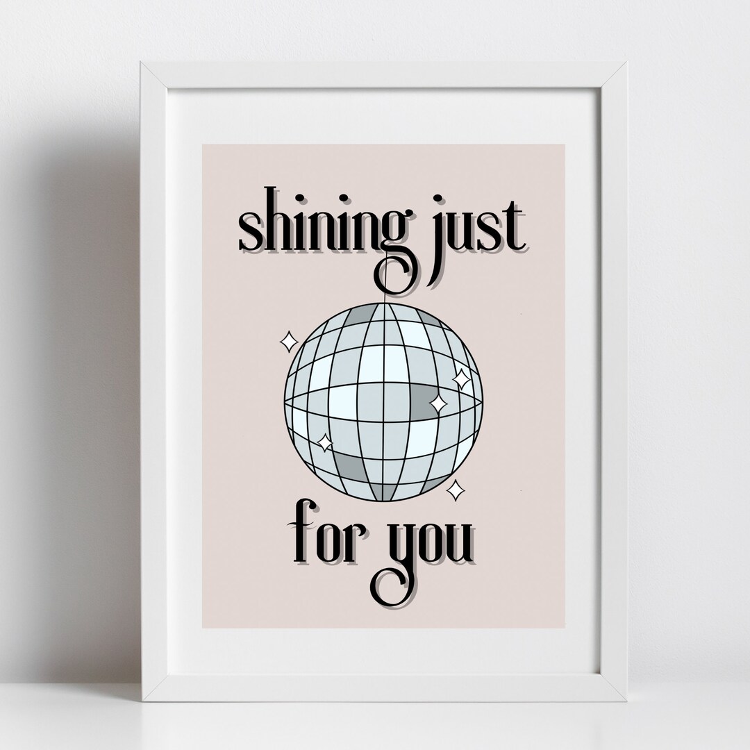 Mirrorball Digital Print Taylor Swift Retro Poster Taylor Etsy