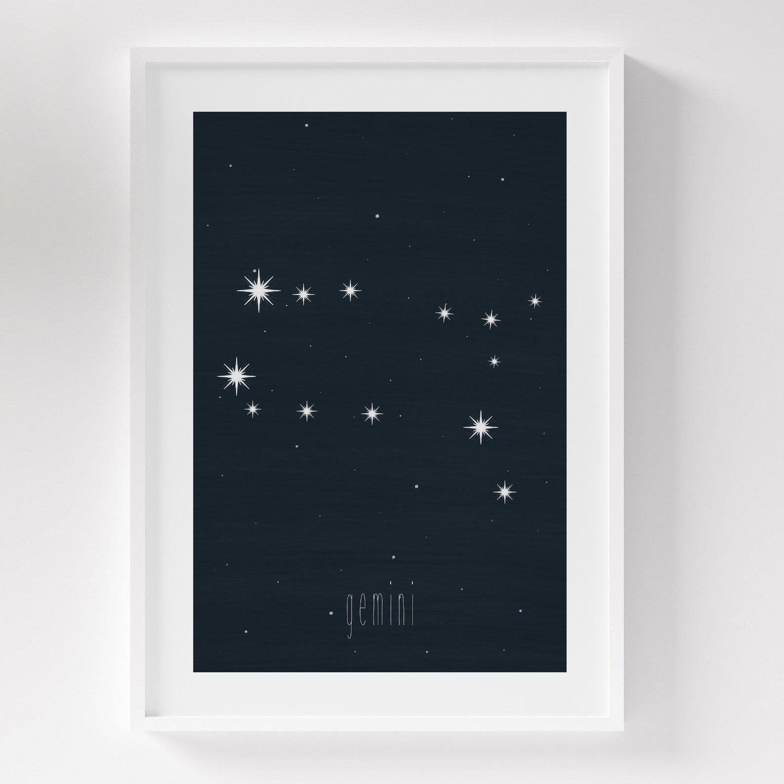 Gemini Constellation Art Print: Zodiac Wall Decor (digital Download) - Etsy