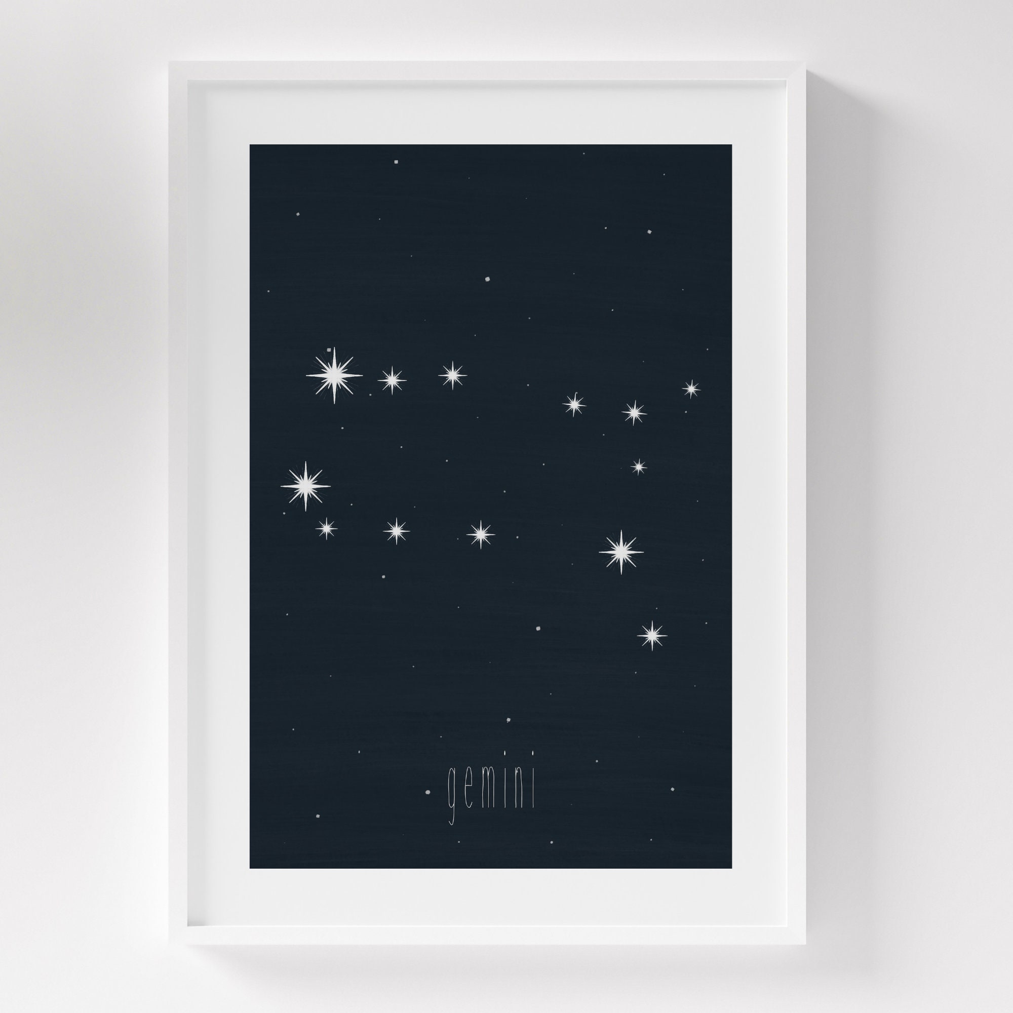 Gemini Constellation Art Print: Zodiac Wall Decor (digital Download) - Etsy