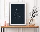 Aquarius Constellation Art Print: Zodiac Wall Decor (Digital Download)
