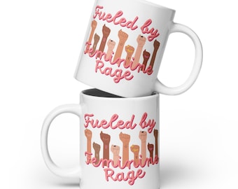 Tanked By Feminine Rage Tasse | 15oz und 20oz Optionen | Geschenk für Sie | Geschenk für Feministin