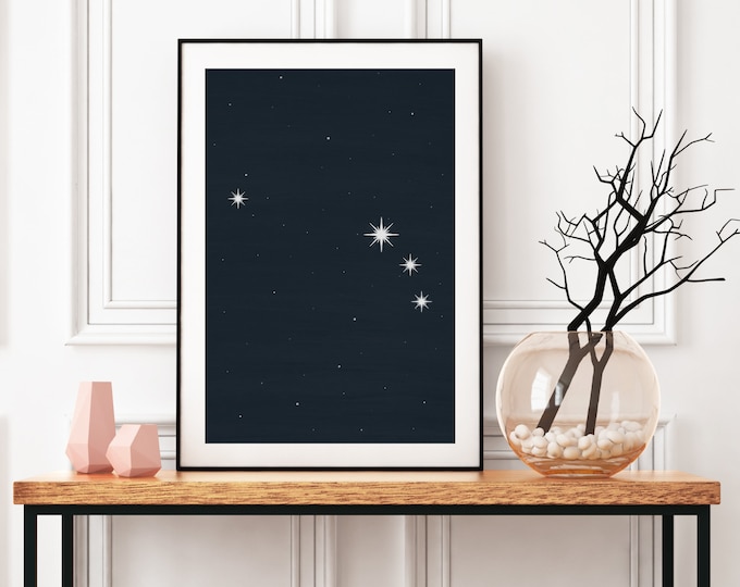 Aries Constellation Art Print | Zodiac Constellation Wall Art | Gift for Aries