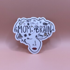 Pegatina &quot;Cerebro de Mamá&quot;: Calcomanía divertida de vida de mamá, apta para lavavajillas