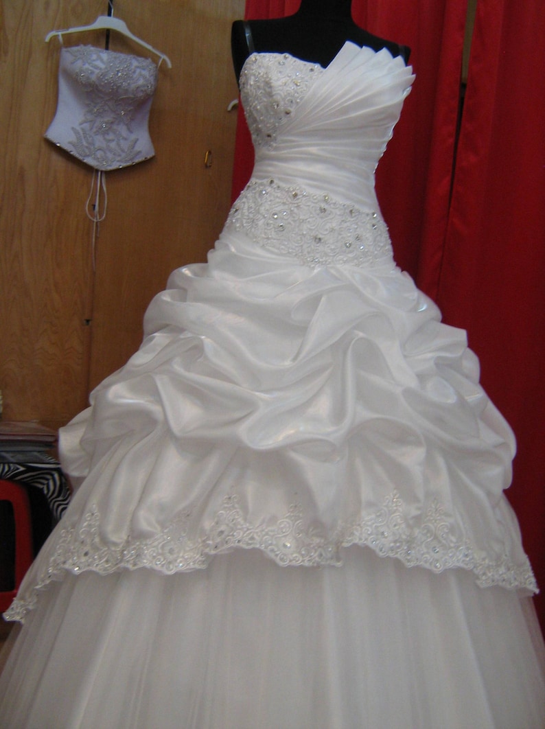 Wedding Dress Bridal Gown A-line Bridal Dress Ivory Satin - Etsy