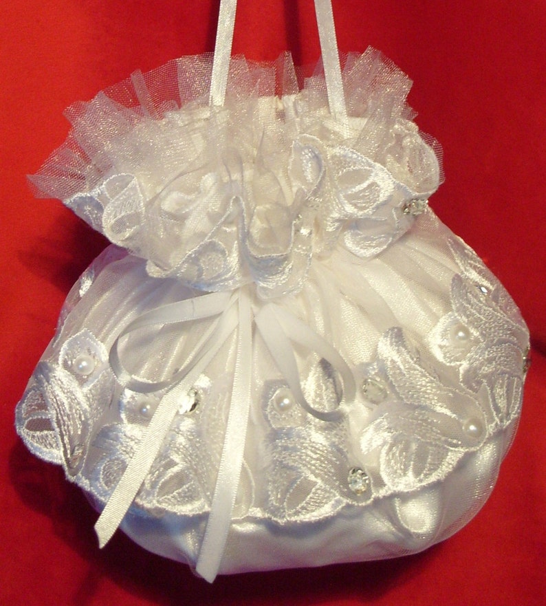 Bridal Purse Wedding Accessories Bridal Money Bag Flower Girl Etsy UK