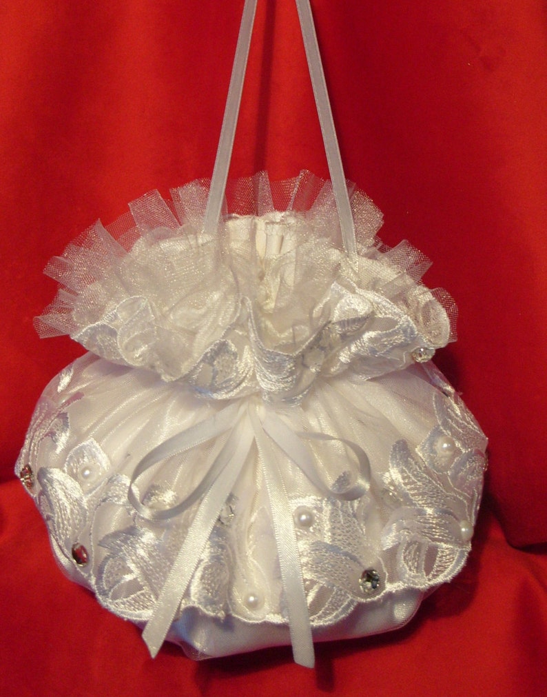 Bridal Purse Wedding Accessories Bridal Money Bag Flower Girl Etsy UK