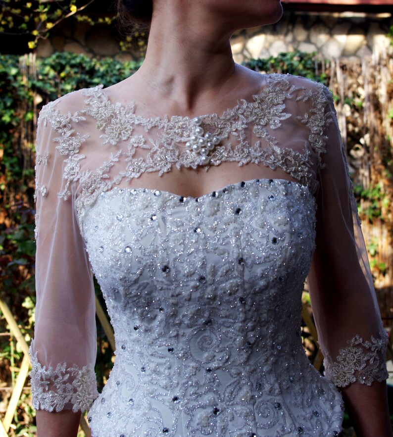 ivory bridal shrug