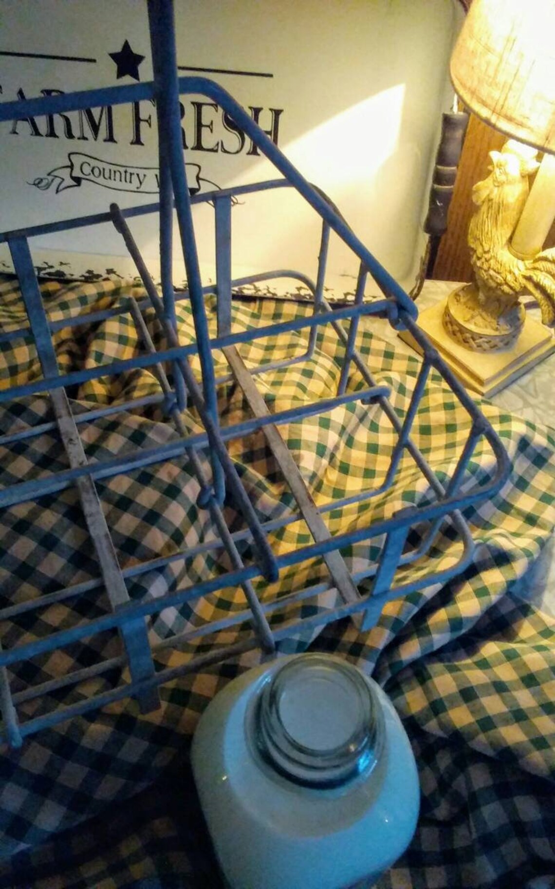 SALE...Metal Milk Bottle Holder. Vintage 8 Quart Milk Bottle | Etsy