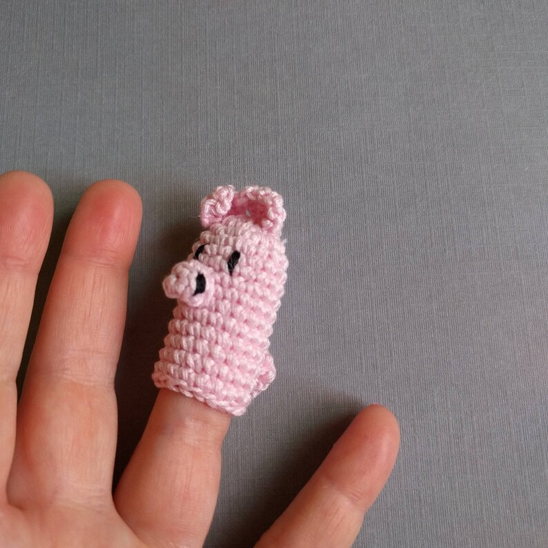Set of 4 Farm Animal Finger Puppets Set Farm Animal Crochet Etsy