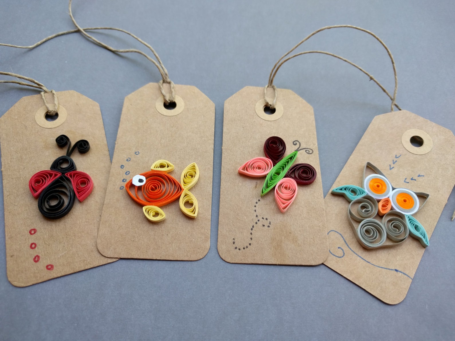 Quilling Tags Paper Gift Tags Quilling Gift Tags Gift Tags Etsy