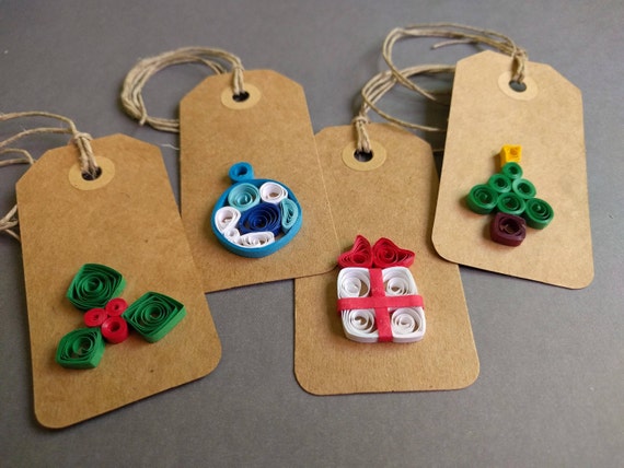 christmas tags christmas quilling tags quilling tags paper etsy