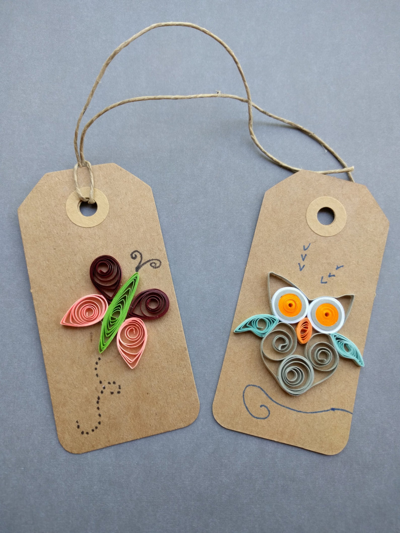 Quilling Tags Paper Gift Tags Quilling Gift Tags Gift Tags Etsy