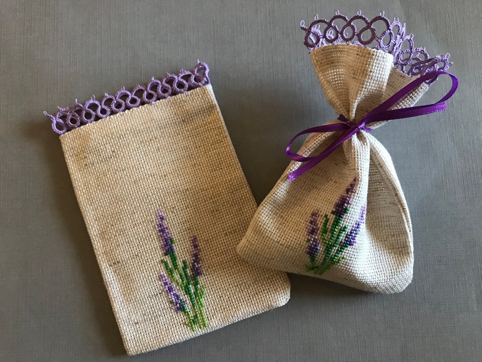 Empty Potpourri Bag Tatting Bag Lavender Bag Cross Stitch Etsy