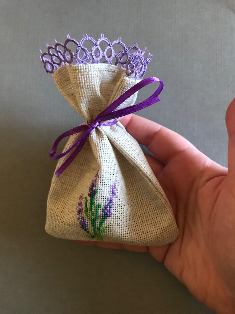 Empty Potpourri Bag Tatting Bag Lavender Bag Cross Stitch Etsy