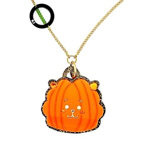 BT21 TATA - V - O&#39;Lantern Laser Cut Acrylic 2 Layer Pendant Necklace handmade, BT21/BTS inspired Halloween Pendant