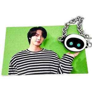 BTS&#39;s Jin The Astronaut, Wootteo Jin & ARMY Space Friend Laser Cut Acrylic Adjustable Silver Chain Bracelet Handmade BTS inspired