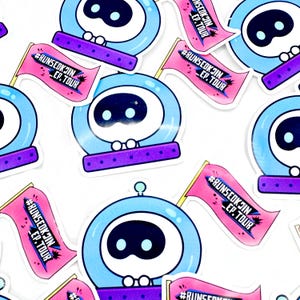 Jin &quot;#RUNSEOKJIN_EP. TOUR, glanzende vinylstickers (&quot;gratis&quot; packs) Wootteo met vlag naar #RUNSEOKJIN_.EP.TOUR