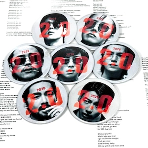KPOP Two.Zero Button Pins 3 sizes, Individual & Set