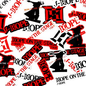 ¡Paquetes de pegatinas de vinilo "Hope on the Stage" de J-Hope "gratis"! ¡6 estilos diferentes! ¡Elige uno o una combinación aleatoria de todos los estilos!