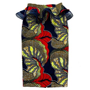 Sola Organza Peplum African Print Midi Pencil Skirt image 2
