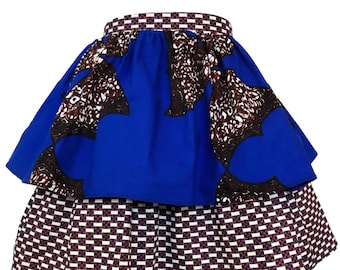 Bella African Print Two Tiered Skirt - Multi (Girls)