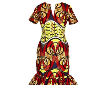 Ayaba African Print Midi Dress