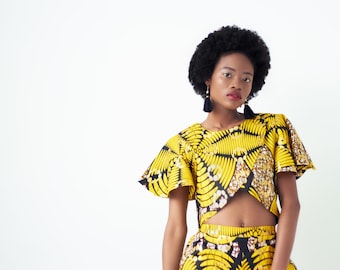 Dunni African Print Crop Top