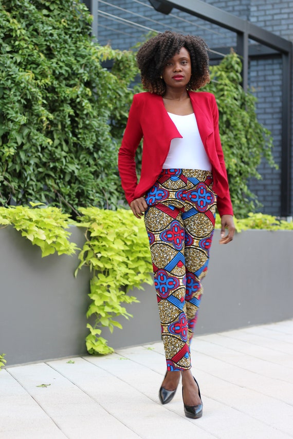 Wunmi African Print Cigarette Pants Etsy