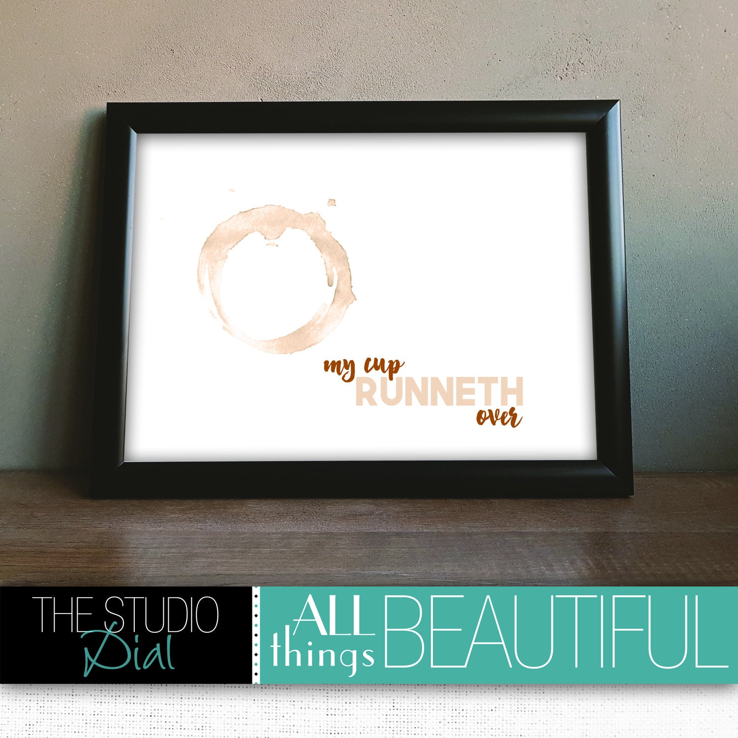 Instant Download - 8x10 PRINTABLE Art "my Cup Runneth Over" - Etsy