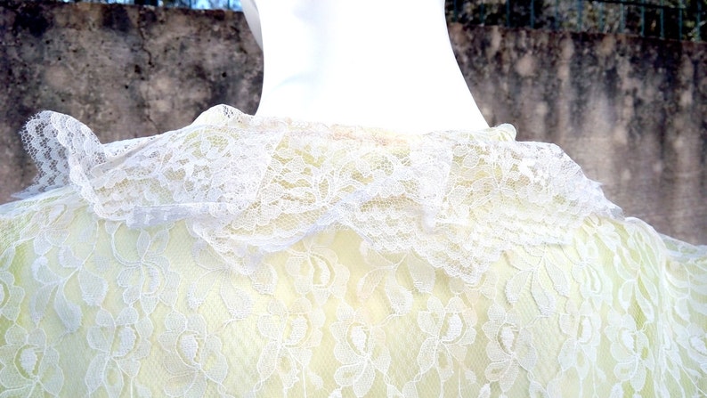 Dressing gown with petticoat vintage 60/'s made in Italy size M L