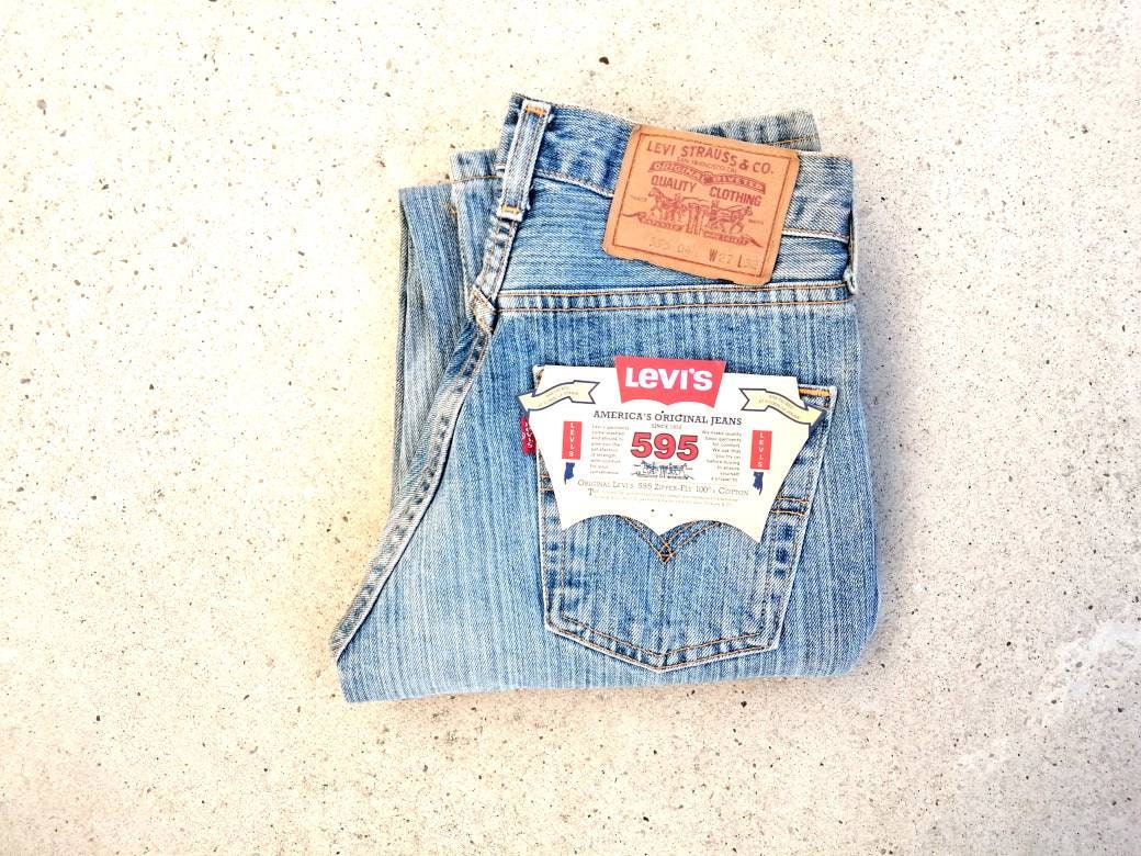 Vintage Levi's Original Straight Leg for Woman 595 W 27 L | Etsy Australia