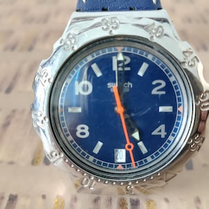 orologio swatch irony scuba  chrono vintage stanless steel patented waterresistant ,1990
