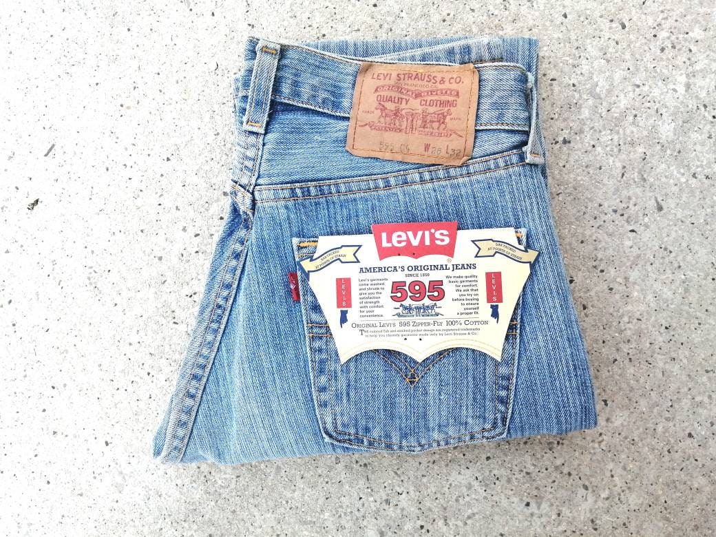 Vintage Levi's Original Straight Leg for Woman 595 W 28 L - Etsy Australia