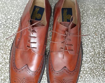 Zapatos vintage de piel con cordones Masterprice, hechos en Italia, talla 43