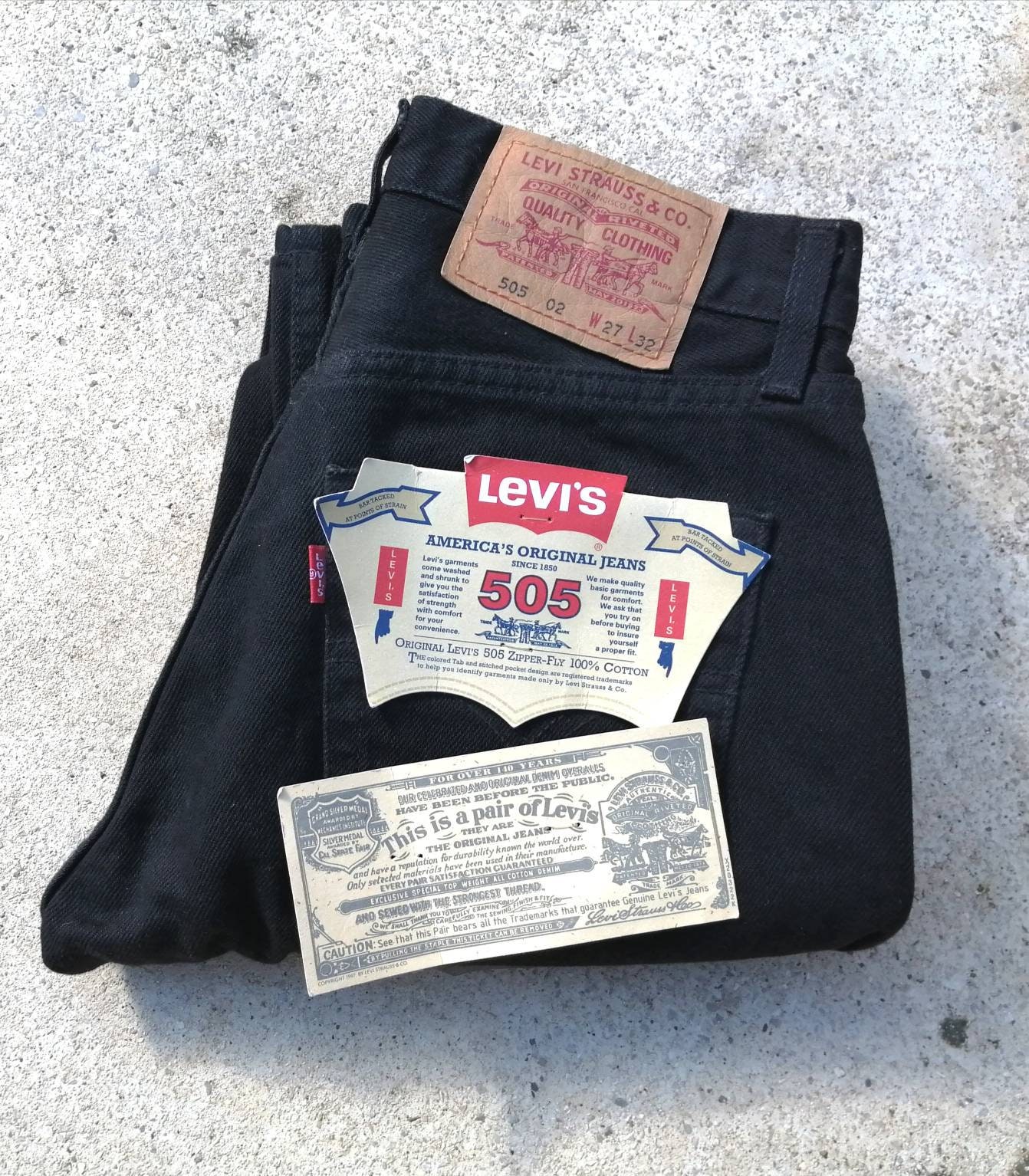 Vintage Levi's Original Jeans 505 W 27 