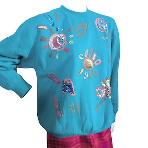 vintage fiorucci sweatshirt size L 1980s