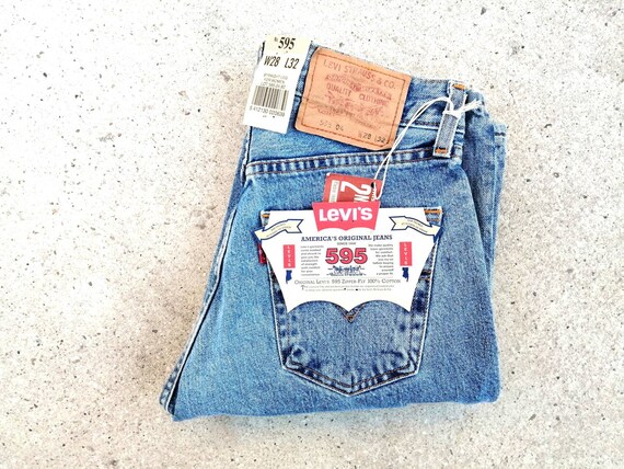 Vintage Levi's Original Straight Leg for Woman 595 W 28 L | Etsy