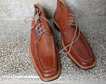 Zapatos Mirage vintage de piel con cordones hechos en Italia talla 40