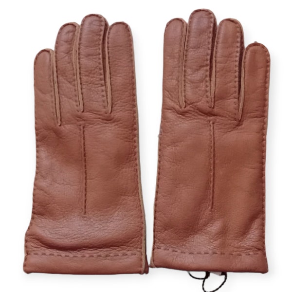 Par de guantes de piel Boerio fabricados en Italia, 1990